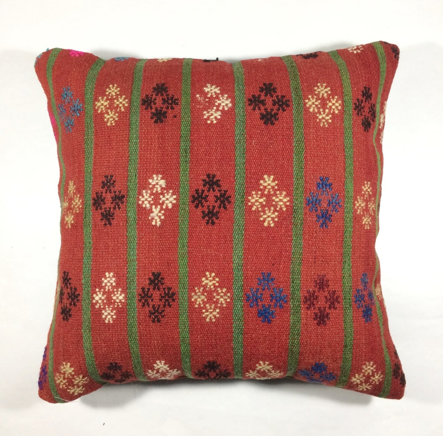 18"x18" Kilim Pillow Cover  Handmade Turkish Vintage Cushion Tribal Lumbar 219