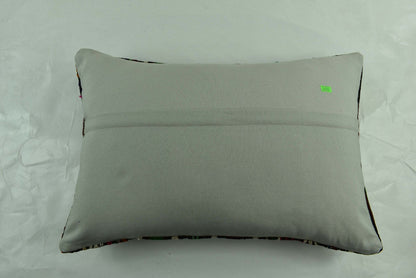 Kilim Pillow Cover 16x24 Tribal Vintage Turkish Carpet Lumbar Pillow Cover 3098