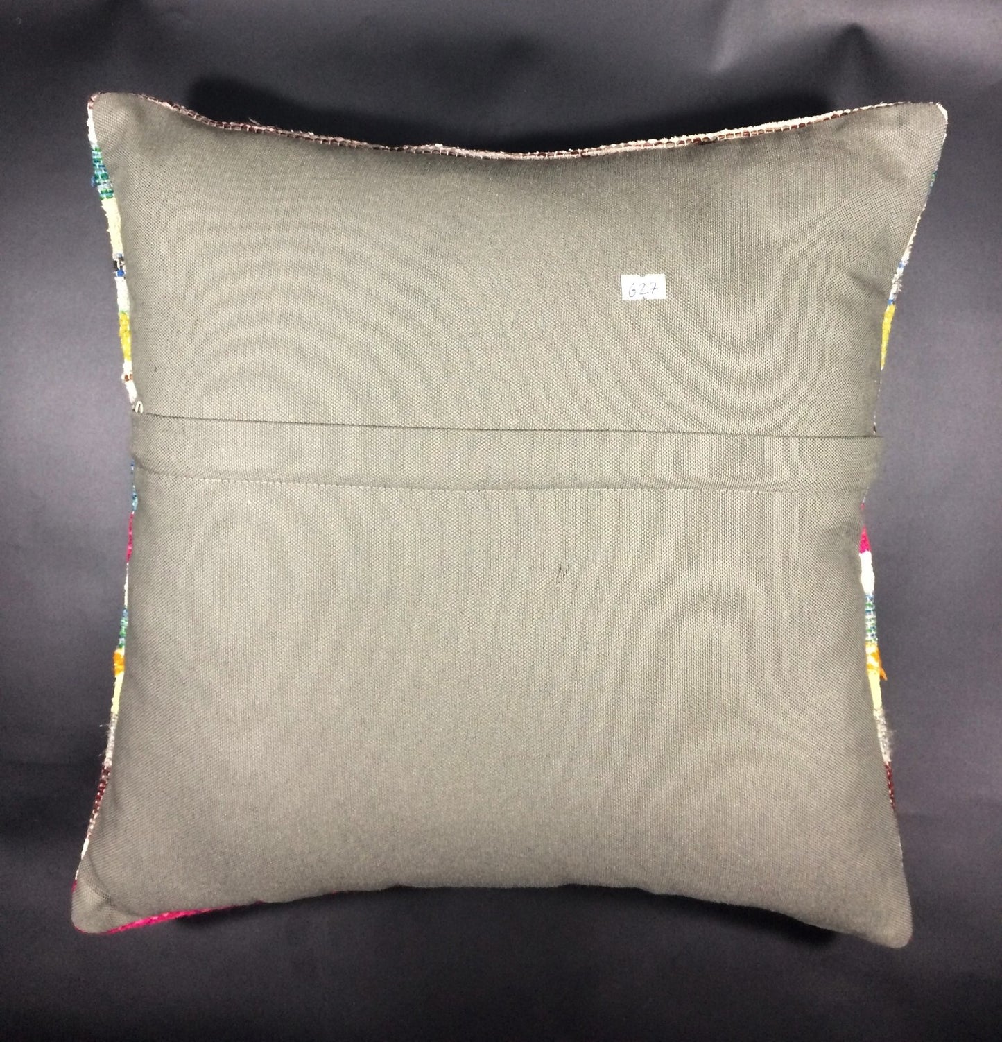 18"x18" Kilim Pillow Cover  Handmade Turkish Vintage Cushion Tribal Lumbar 627