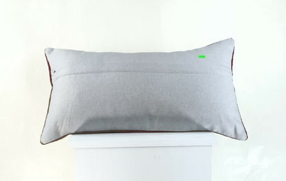 Kilim Pillow Cover 12x24 Traditional Oushak Rug Wool Throw Lumbar Cushion A939