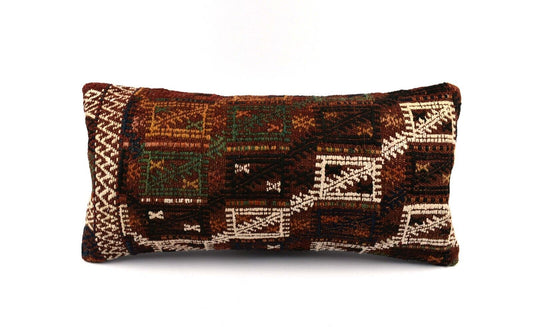 Home Decorative Handmade 12x24 Tribal Vintage Turkish Kilim Pillow Cover 4913