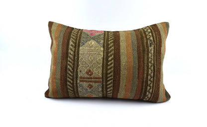 16x24 Kilim Pillow Cover Handmade Vintage Anatolian Lumbar Cushion Cover 4778