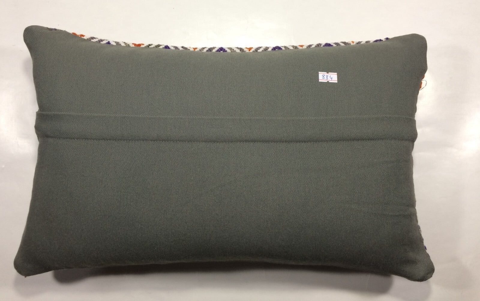 Kilim Pillow Cover 12x20 Handmade Turkish Rug Boho Ethnic Lumbar Cushion 884