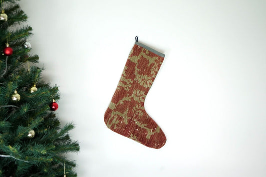 Kilim Christmas Stocking Vintage Rug Stocking Ethnic Decorative Xmas Socks S433