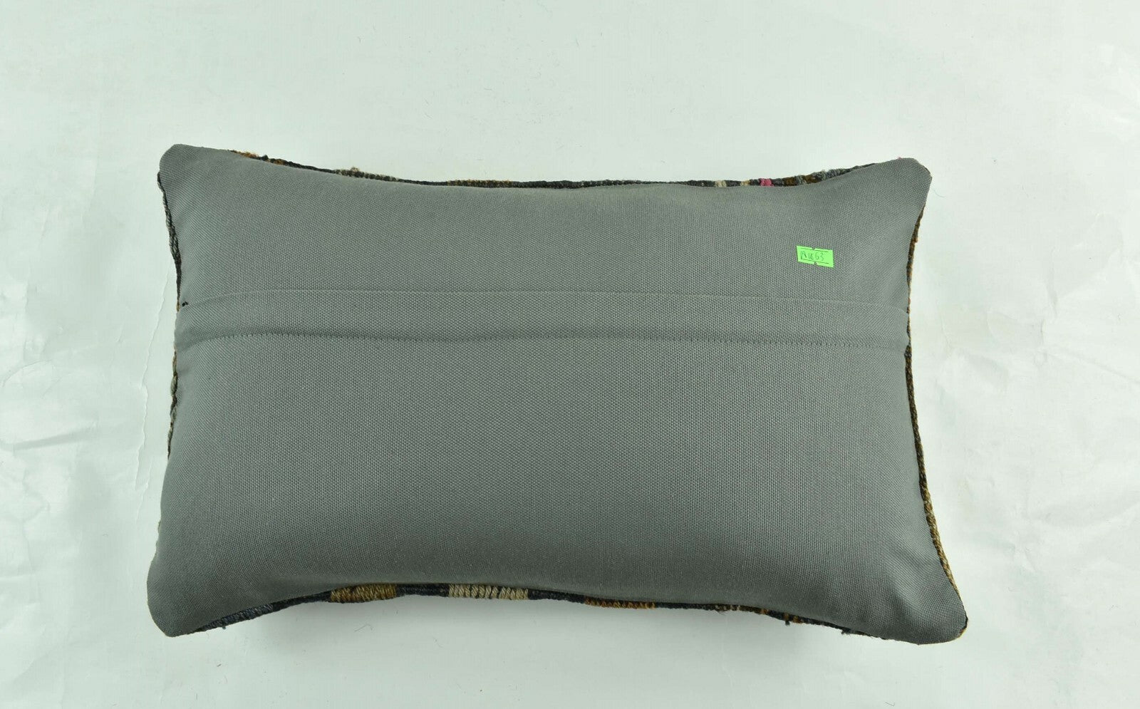 Kilim Pillow Cover 12x20 Turkish Handmade Vintage Couch Lumbar Cushion  A1863