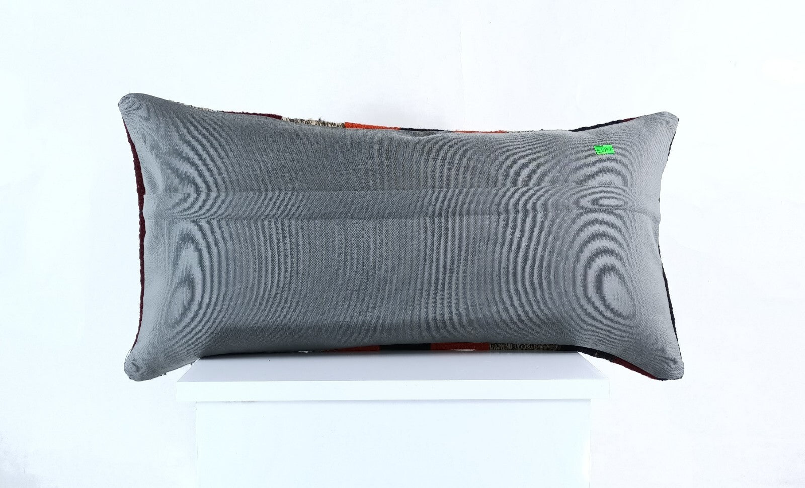 Handmade Turkish Kilim Pillow Cover 12x24 Ethnic Boho Sofa Lumbar Cushion E1001