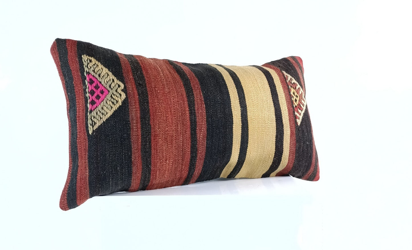12x24 Kilim Lumbar Cushion Cover Turkish Tribal Vintage Ethnic Pillow E901