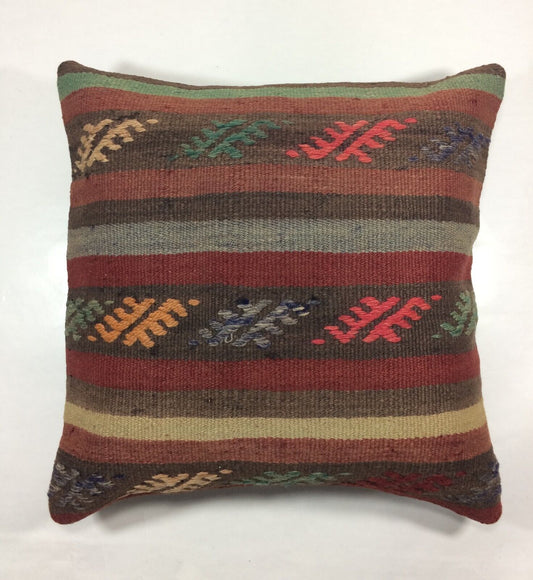 20x20 Kilim Pillow Cover Handmade Vintage Oushak Kilim Cushion Cover 1042