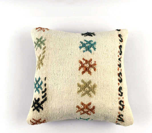 16x16 Ethnic Vintage Turkish Rug Pillow Cover Home Decorative Boho Cushion 4485