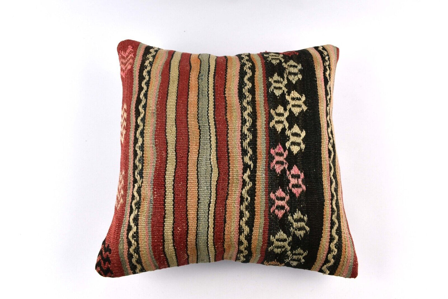 20x20 Kilim Pillow Cover Handmade Vintage Oushak Kilim Cushion Cover 4646