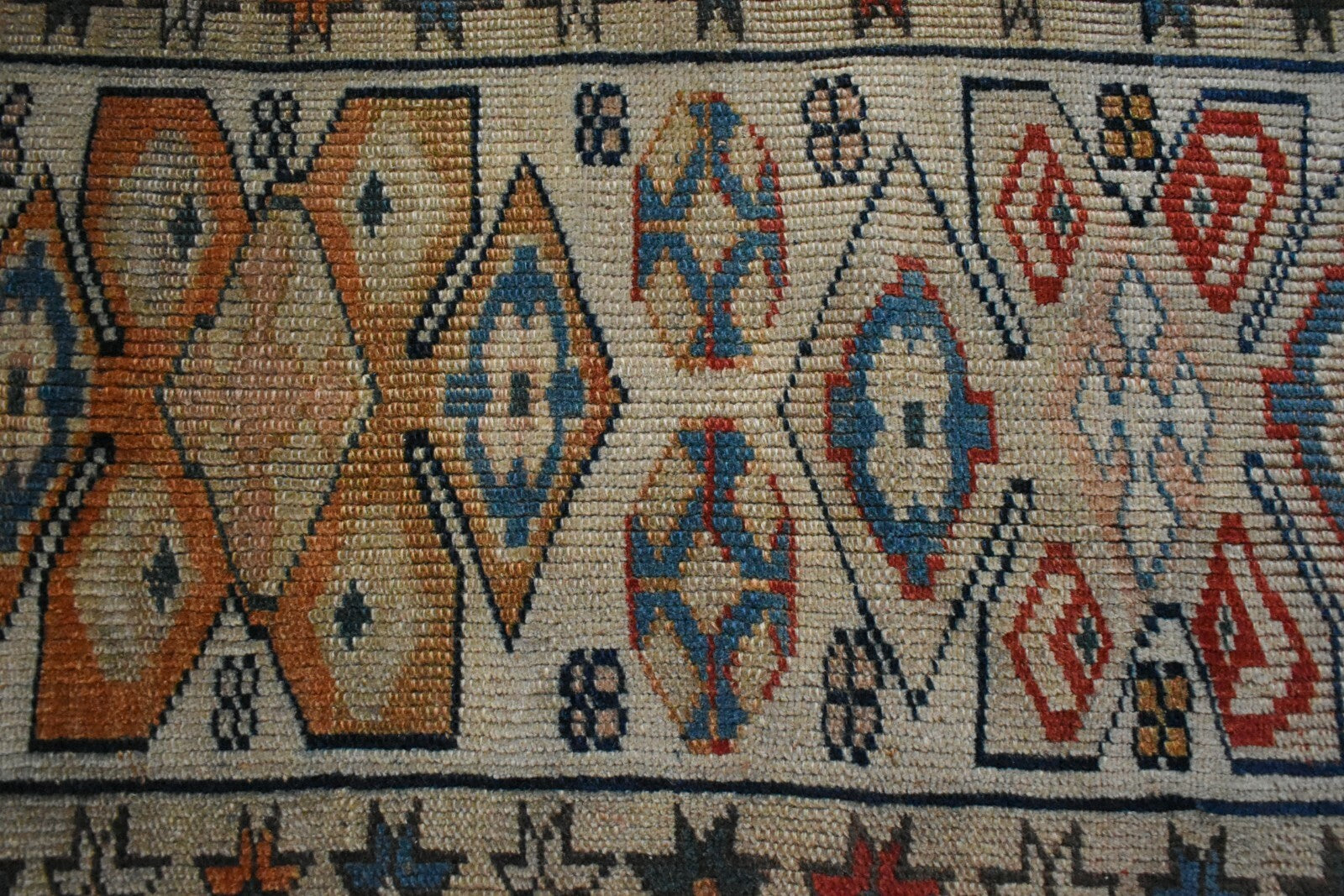 2.7x1.6 ft Small Turkish Runner Vintage Oushak Rug Anatolian Rug Faded Rug Y27