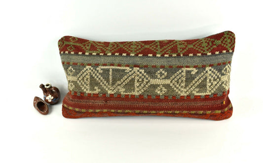 12x24 Kilim Pillow Cover Tribal Decorative Vintage Turkish Cushion Cover A2642