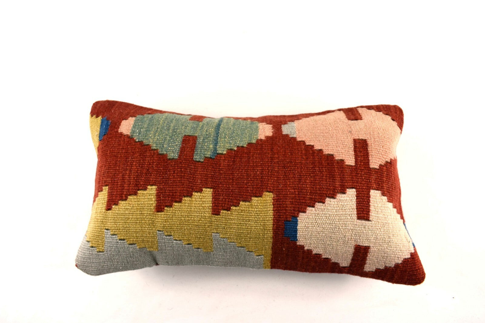 8x16 Kilim Pillow Cover Vintage Tribal Oushak Kilim Ethnic Lumbar Cover A2985