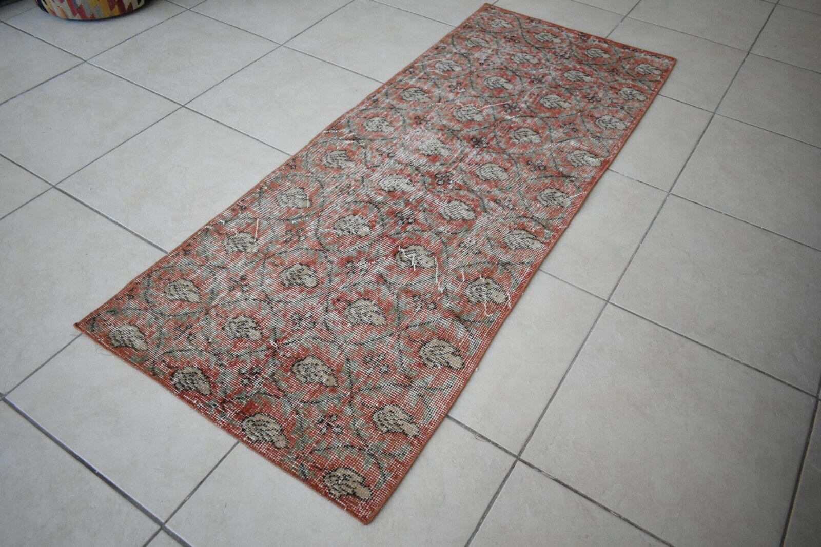 Vintage Runner 5.6x2.2 ft Oushak Runner Anatolian Rug Faded Turkish Runner R07