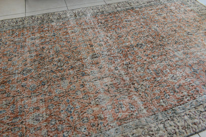 Large Turkish Rug 8.6x4.7 ft Vintage Rug Faded Oushak Rug Living Room Carpet B24