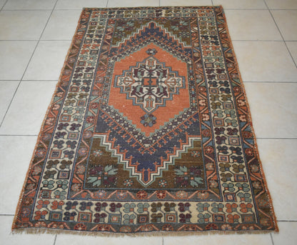 Faded Oushak Rug 5.8x3.5 ft Anatolian Rug Turkish Carpet Boho Floor Rug U09