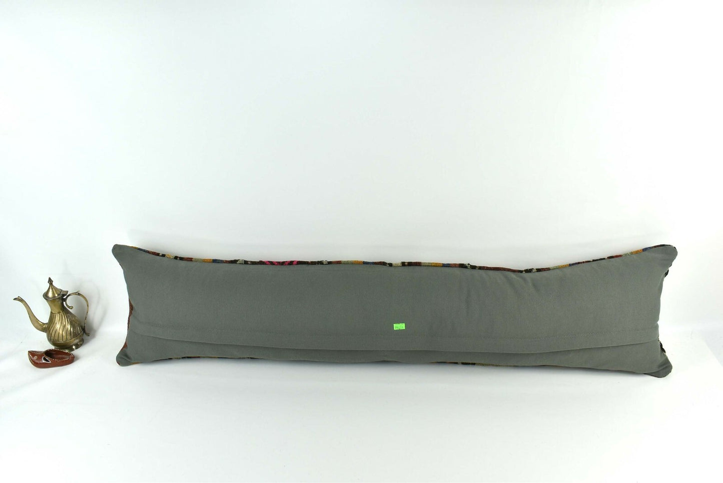 12x48 Long Kilim Pillow Cover Handmade Oushak Rug Vintage Ottoman Lumbar  A2154