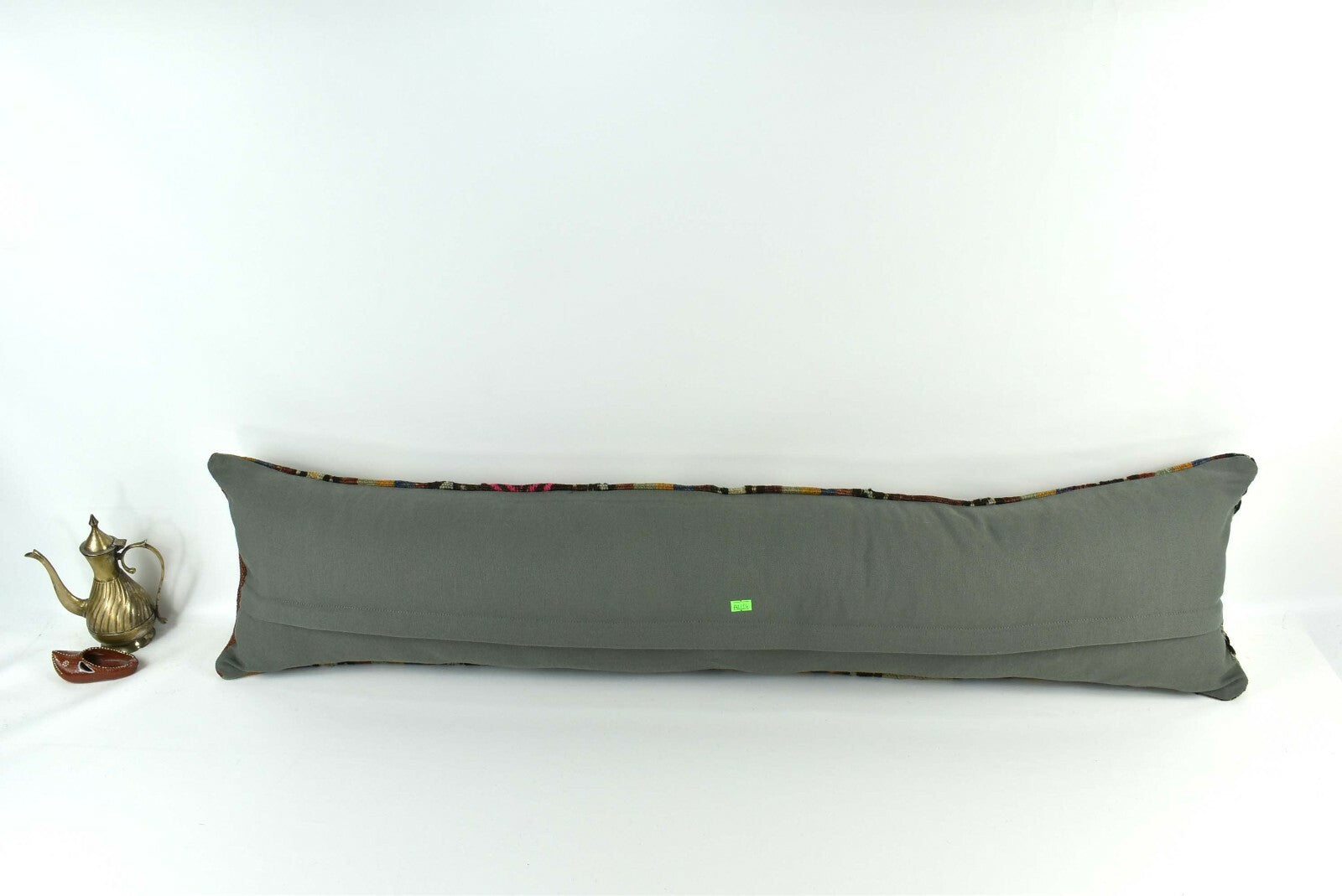 12x48 Long Kilim Pillow Cover Handmade Oushak Rug Vintage Ottoman Lumbar  A2154