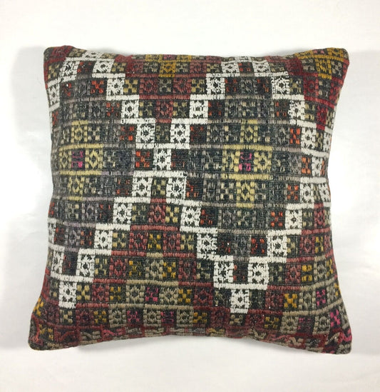 16x16 Ethnic Vintage Turkish Rug Pillow Cover Home Decorative Boho Cushion 802