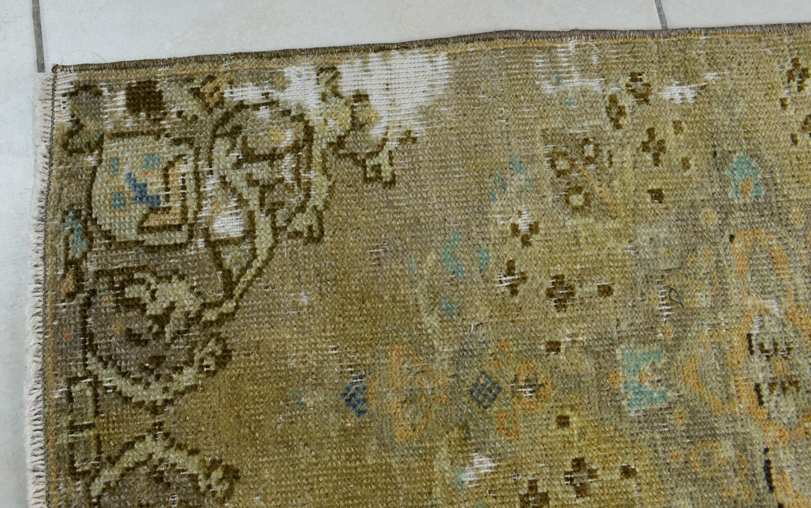 Turkish Runner 3x1.4 ft Runner Vintage Oushak Runner Small Faded Runner Y31