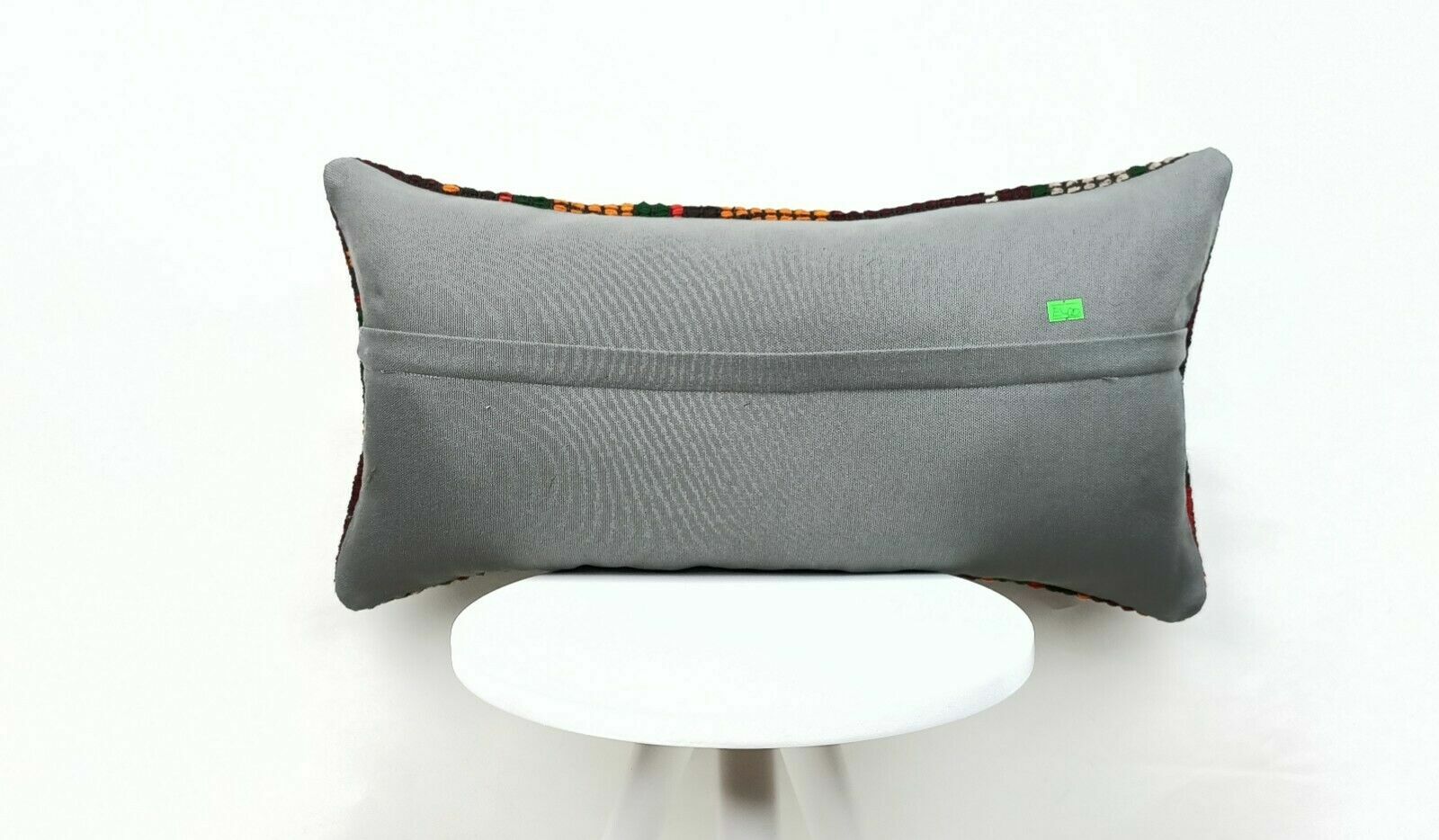 Kilim Pillow Cover 12x24 Handmade Turkish Traditional Wool Lumbar Cushion E400