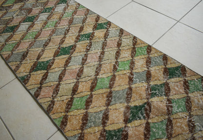 Vintage Runner 8.7x2.4 ft Oushak Runner Anatolian Rug Faded Turkish Runner R28