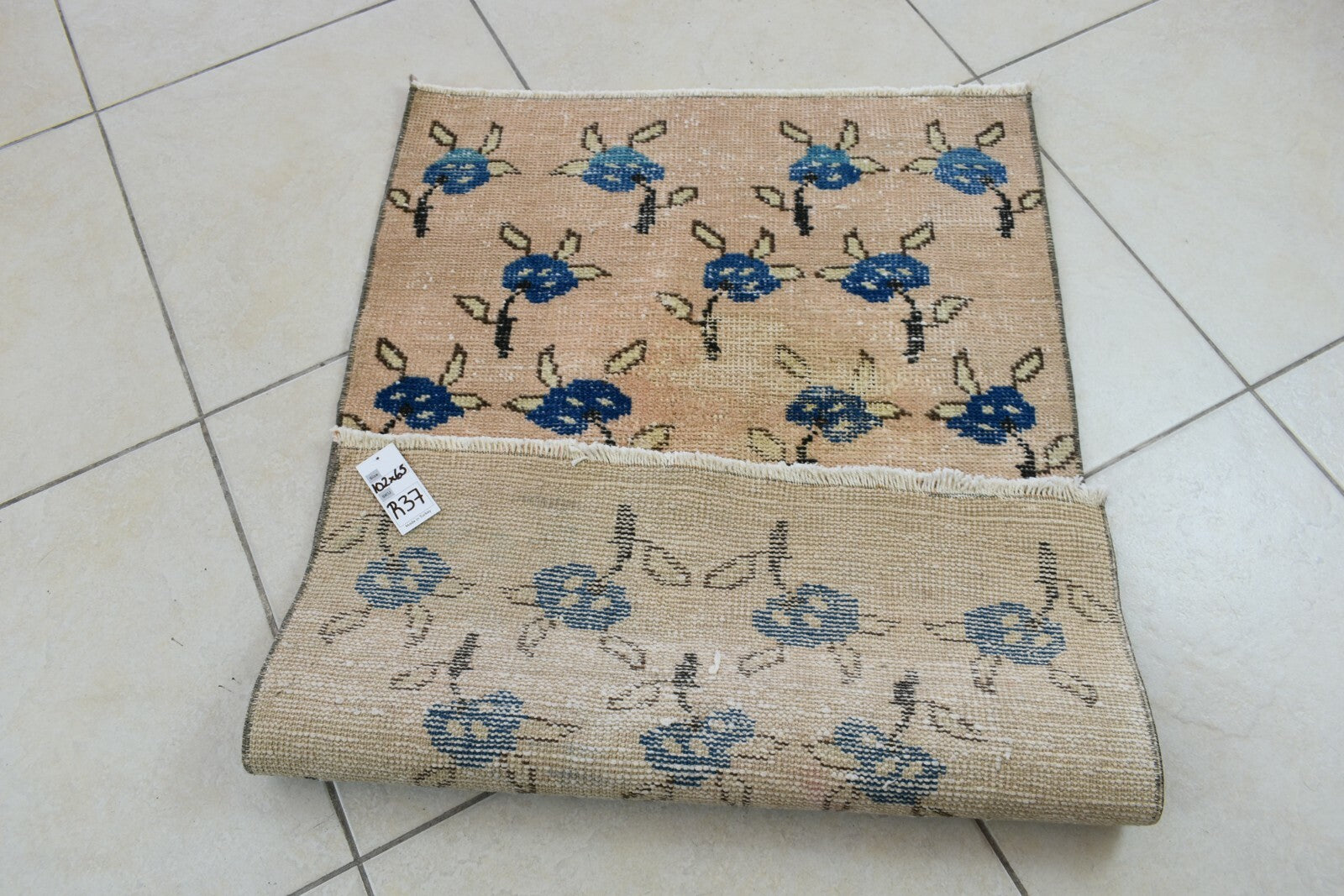 Small Turkish Runner 3.3x2.1 ft Vintage Runner Hallway Runner Handwoven Rug R37