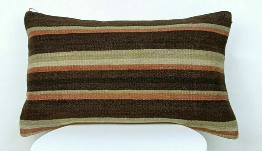 Kilim Pillow Cover 12x20 Home Decorative Handmade Sofa Couch Lumbar Cushion E527