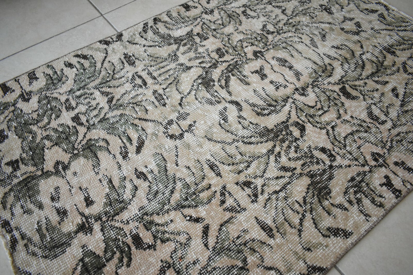 Small Turkish Runner 4x2.6 ft Vintage Runner Hallway Runner Handwoven Runner R12