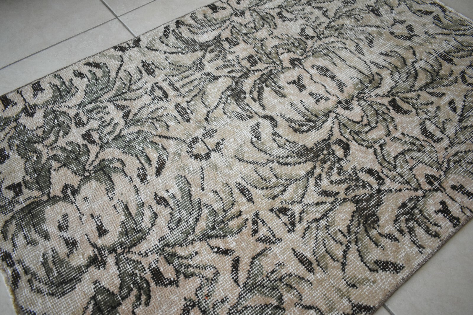 Small Turkish Runner 4x2.6 ft Vintage Runner Hallway Runner Handwoven Runner R12