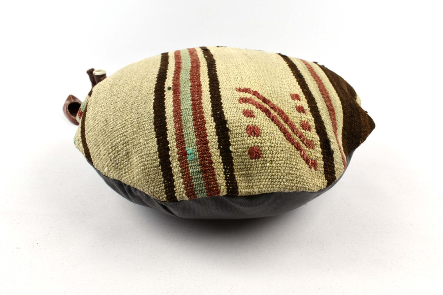 Kilim Round Pillow Cover 18" in Tribal Vintage Turkish Carpet Round Cushion 4943