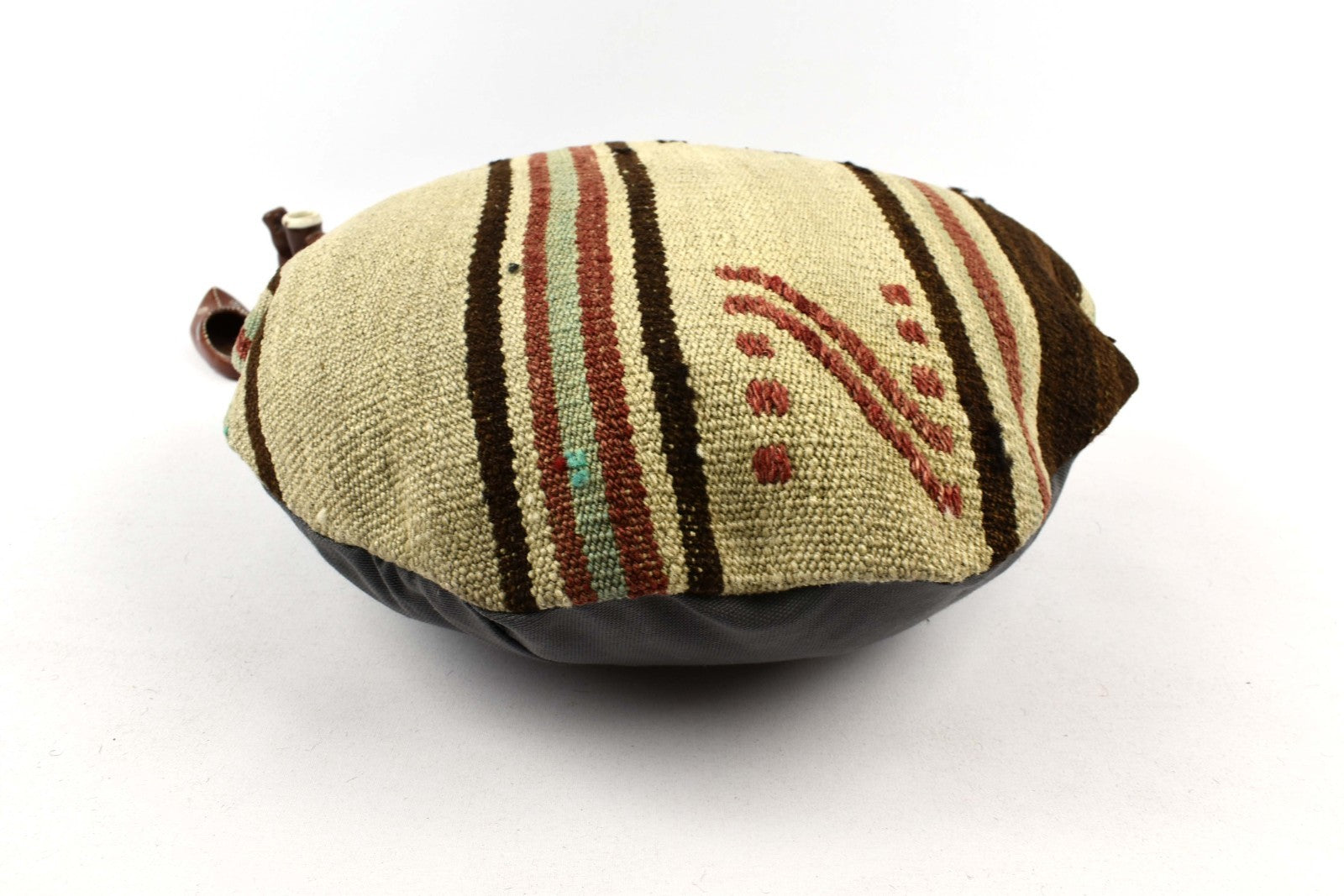 Kilim Round Pillow Cover 18" in Tribal Vintage Turkish Carpet Round Cushion 4943