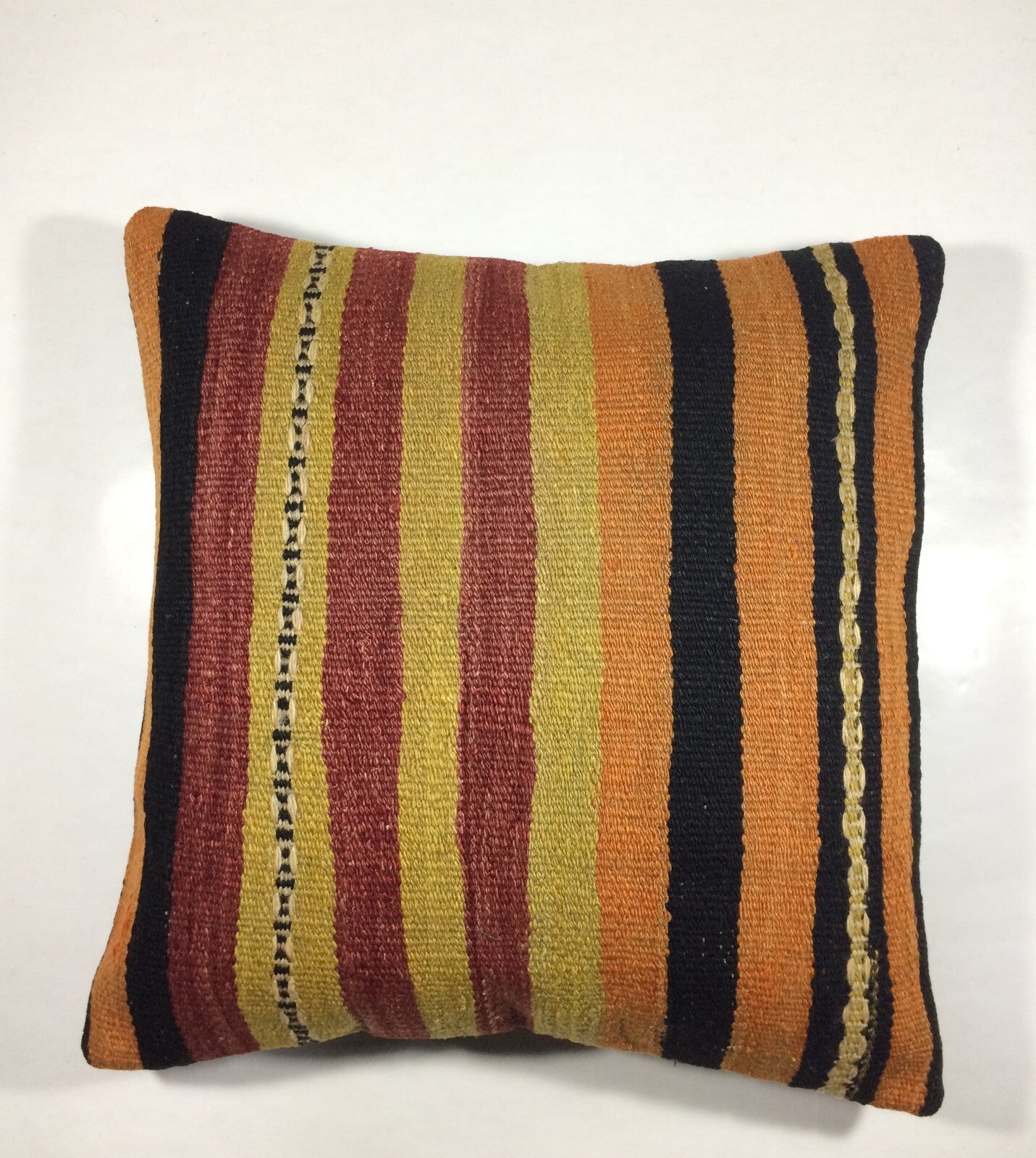 18"x18" Kilim Pillow Cover  Handmade Turkish Vintage Cushion Tribal Lumbar 694