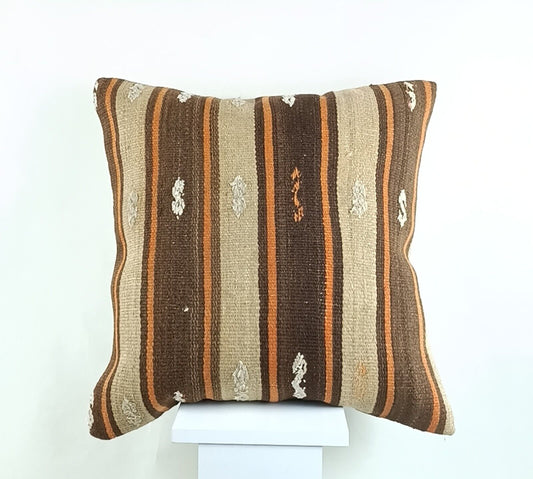 20x20 Kilim Pillow Cover Handmade Vintage Oushak Kilim Cushion Cover 2549