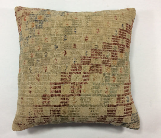 18"x18" Kilim Pillow Cover  Handmade Turkish Vintage Cushion Tribal Lumbar 1276