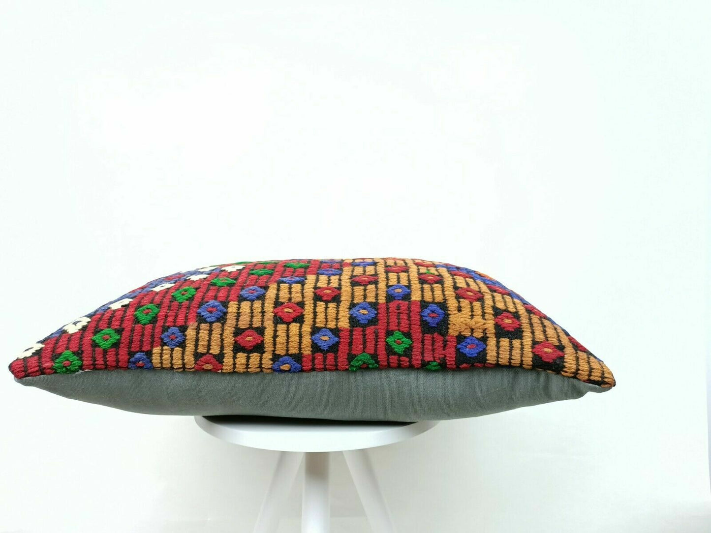 Handmade Kilim Pillow Cover 16x24 Vintage Rug Tribal Ethnic Bohemian Lumbar E466