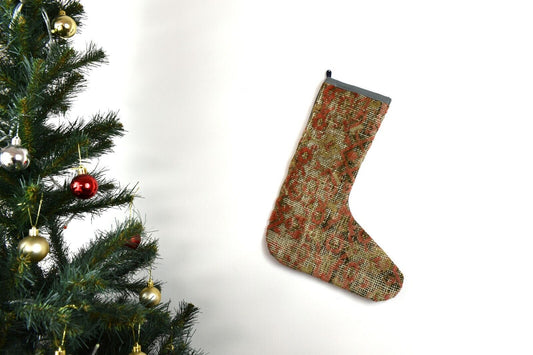 Kilim Christmas Stocking Vintage Rug Stocking Ethnic Decorative Xmas Socks S708