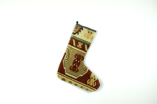 Kilim Christmas Stocking Vintage Rug Stocking Ethnic Decorative Xmas Socks S840