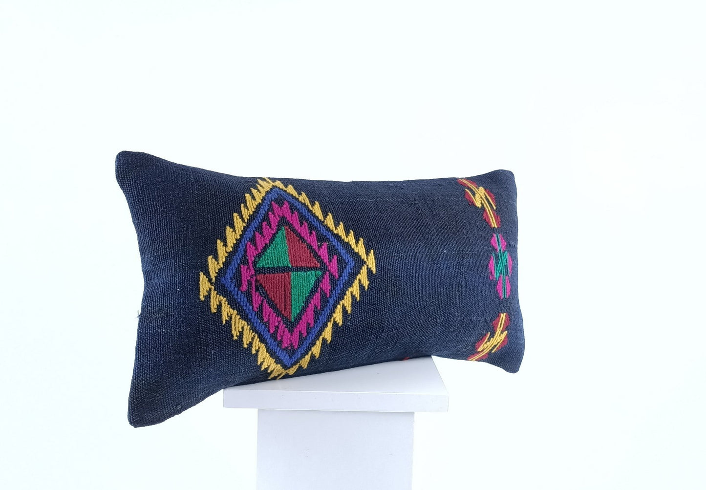 10x20 Kilim Lumbar Pillow Cover Vintage Ethnic Oushak Kilim Pillow Cover 1719