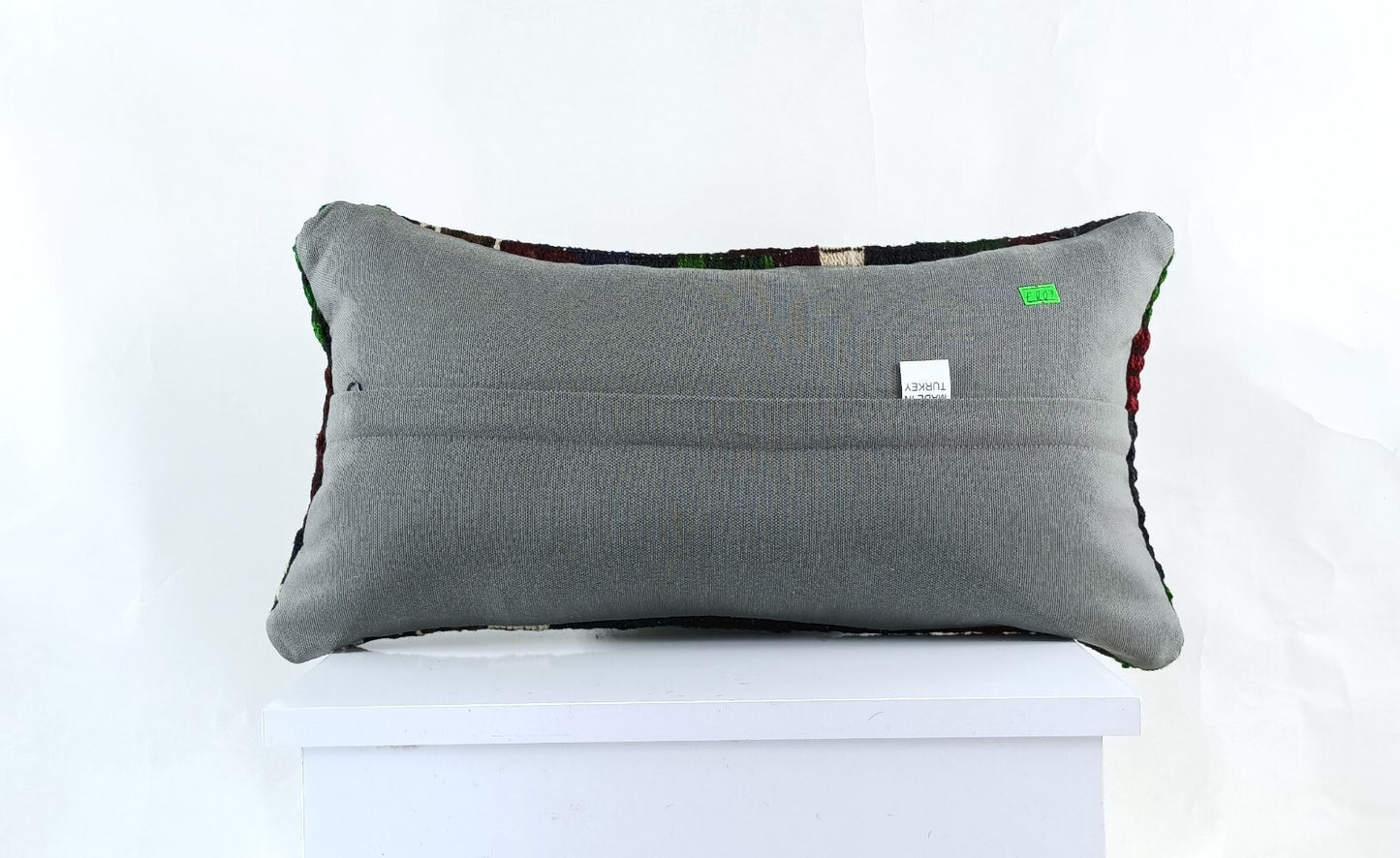 10x20 Kilim Lumbar Pillow Cover Vintage Ethnic Oushak Kilim Pillow Cover E1107