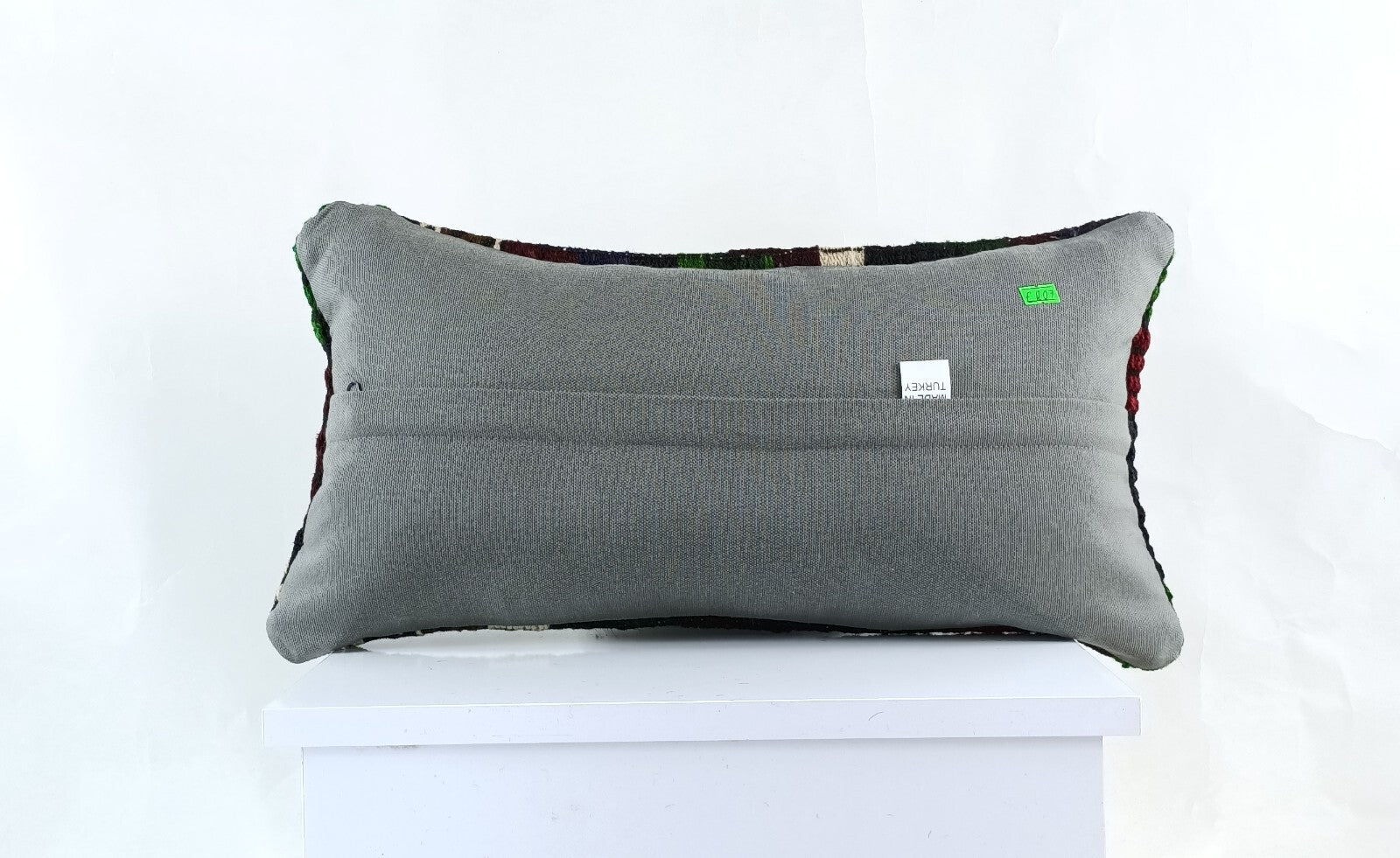 10x20 Kilim Lumbar Pillow Cover Vintage Ethnic Oushak Kilim Pillow Cover E1107