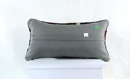 10x20 Kilim Lumbar Pillow Cover Vintage Ethnic Oushak Kilim Pillow Cover E1107