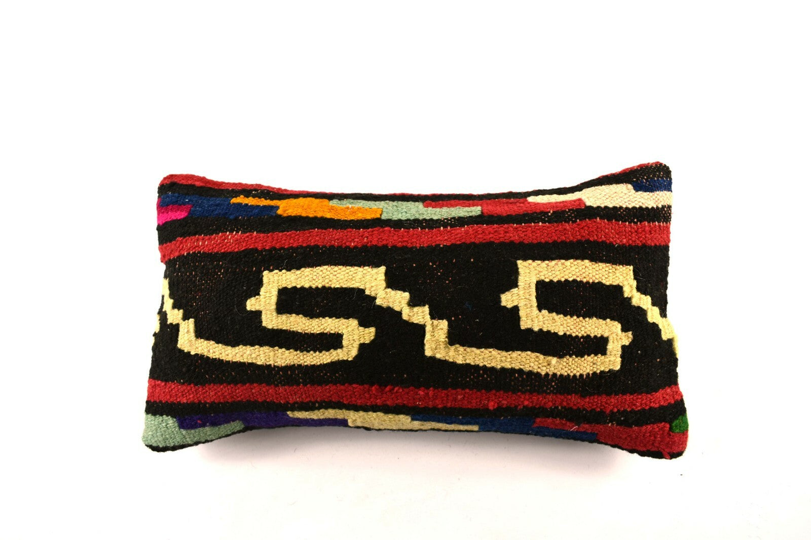 8x16 Kilim Pillow Cover Vintage Tribal Oushak Kilim Ethnic Lumbar Cover A2984