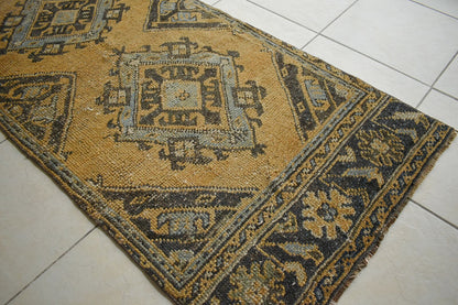 Turkish Runner Rug 11.3x2.8 ft Vintage Runner Hallway Runner Handwoven Rug R35