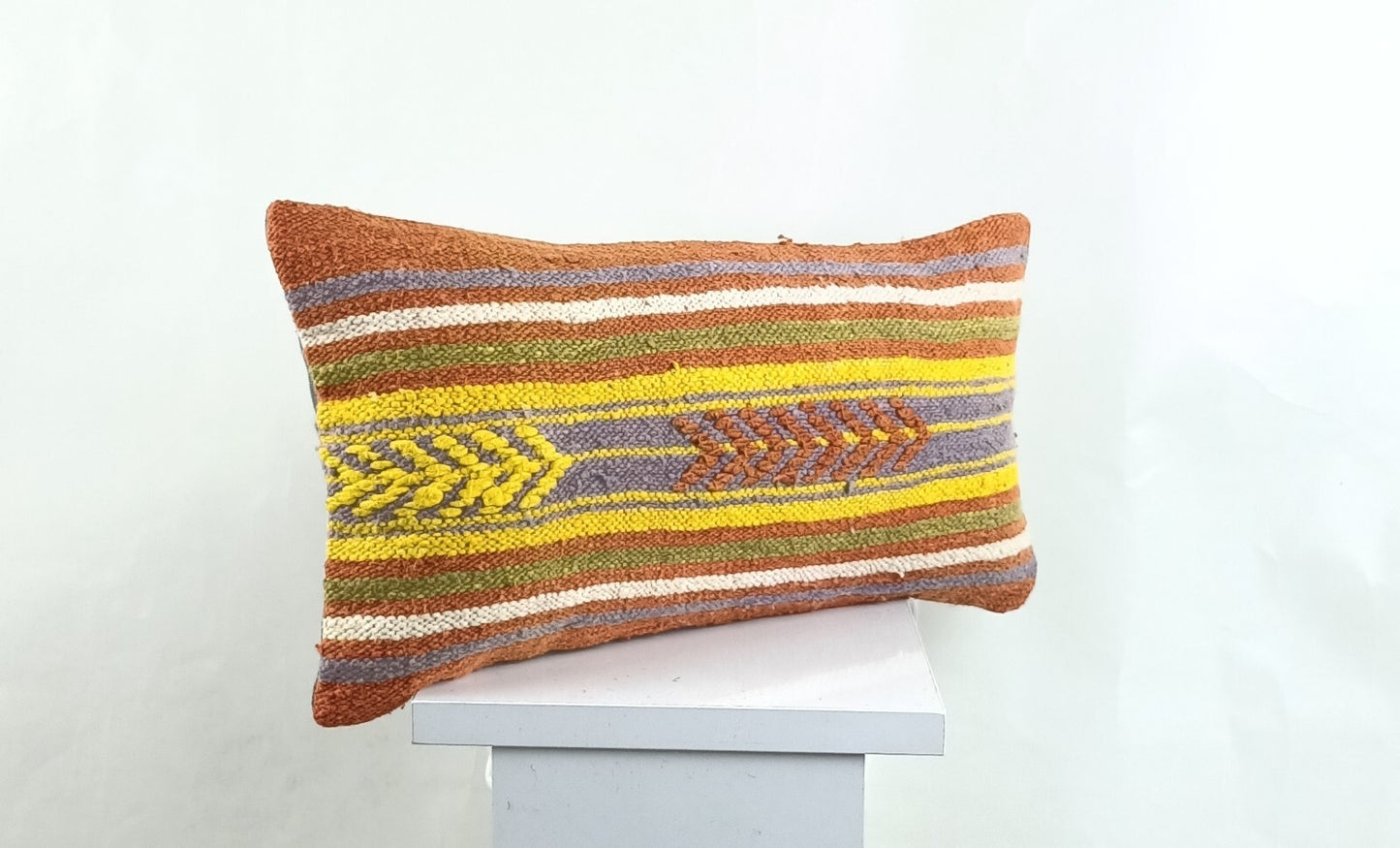 Turkish Cushion Cover 8"x16" Handmade Vintage Boho Ethnic Throw Pillow Case 2610