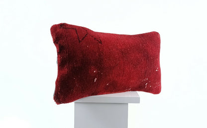 Traditional Anatolian Handmade Kilim Pillow Cover 8x16 Boho Ethnic Lumbar E765