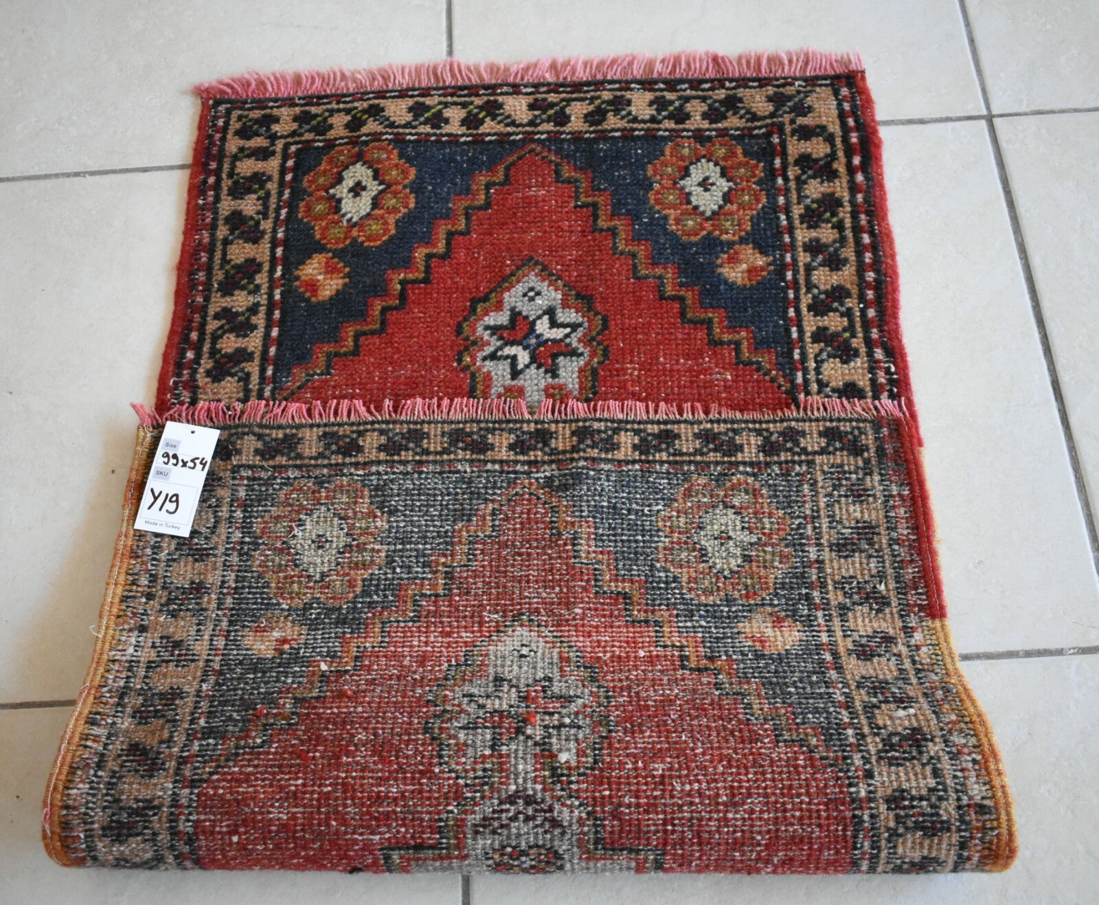 Anatolian Runner 3.2x1.7 ft Vintage Turkish Runner Oushak Runner Rug Y19