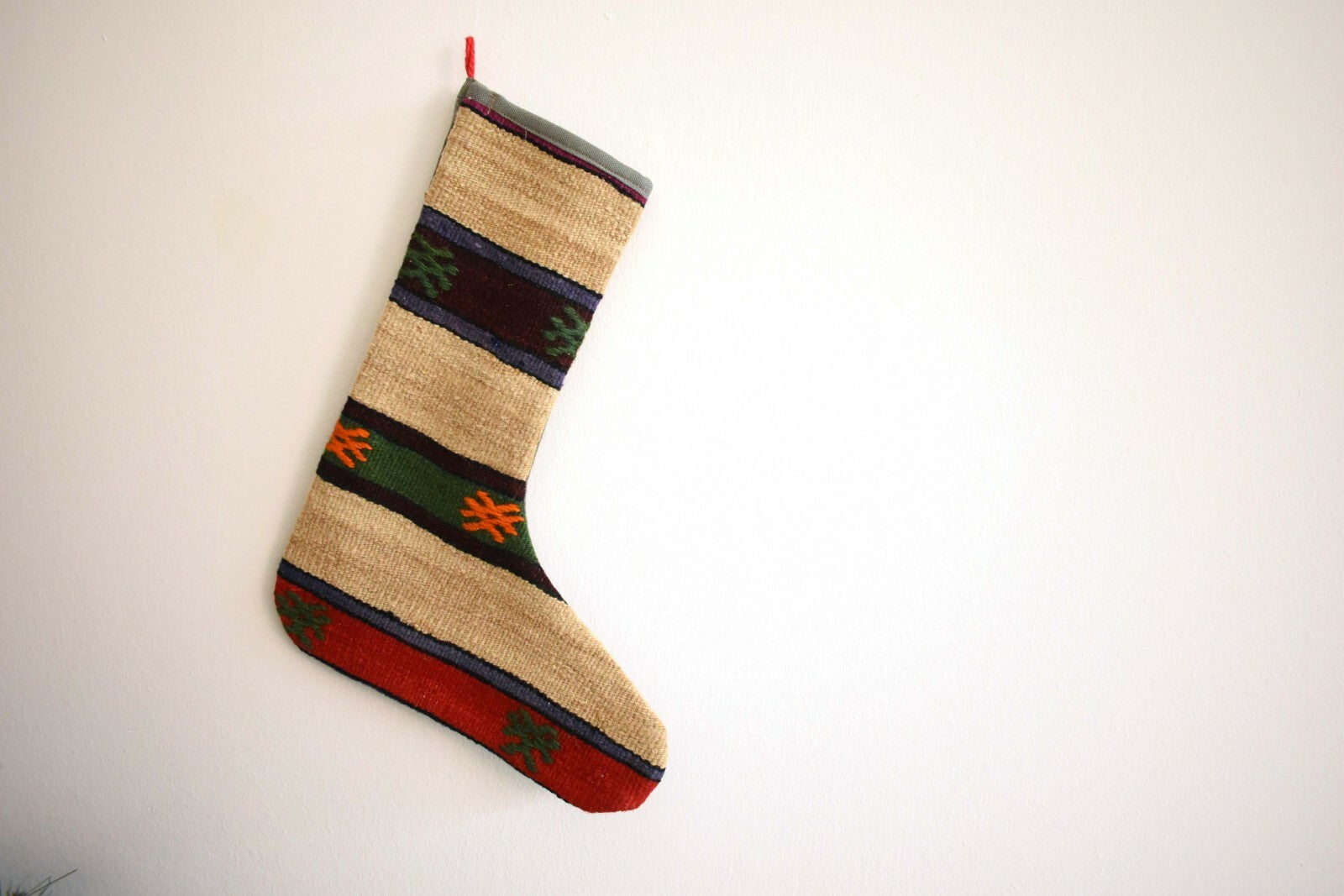  Kilim Christmas Stocking, Rug Christmas Socks, Christmas Decoration, S43