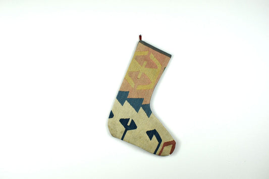 Kilim Christmas Stocking Vintage Rug Stocking Ethnic Decorative Xmas Socks S855