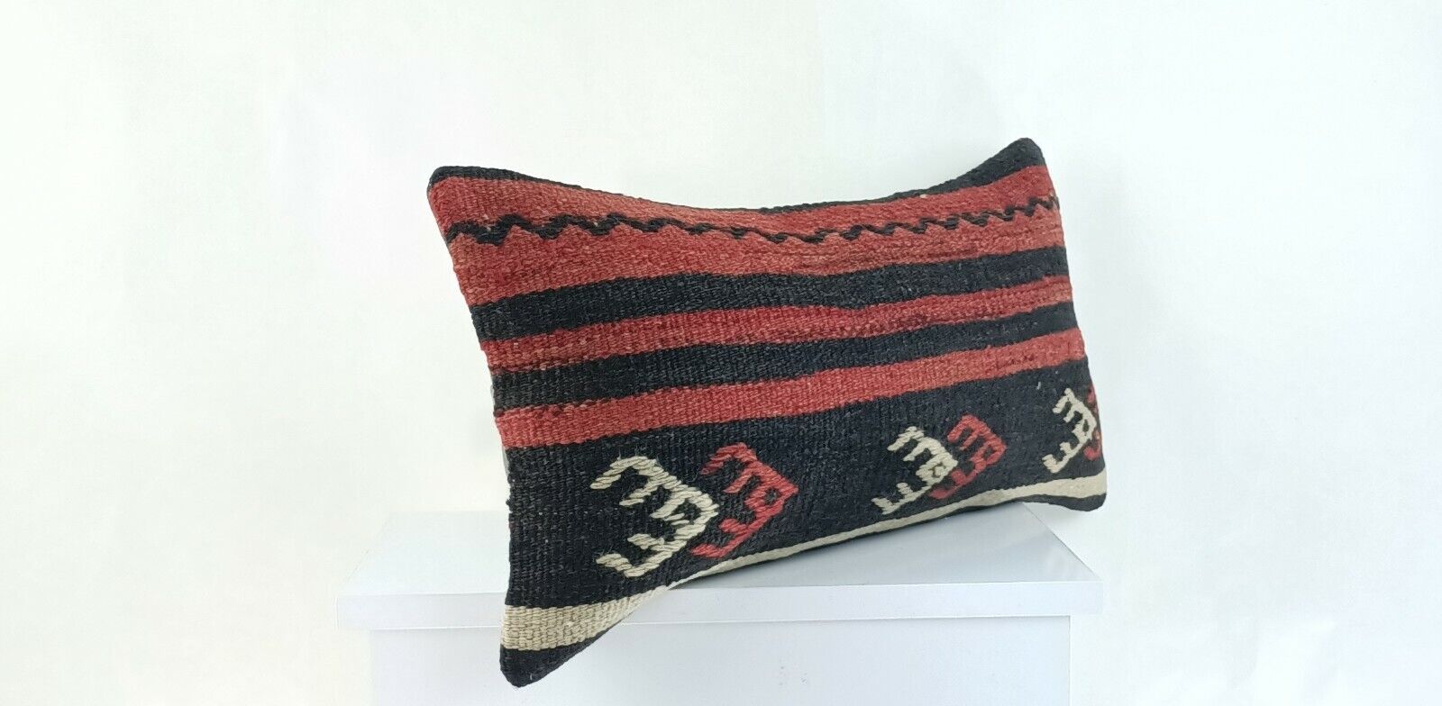 Kilim Lumbar Pillow Cover 10x20 Home Decorative Sofa Couch Handmade Cushion A988